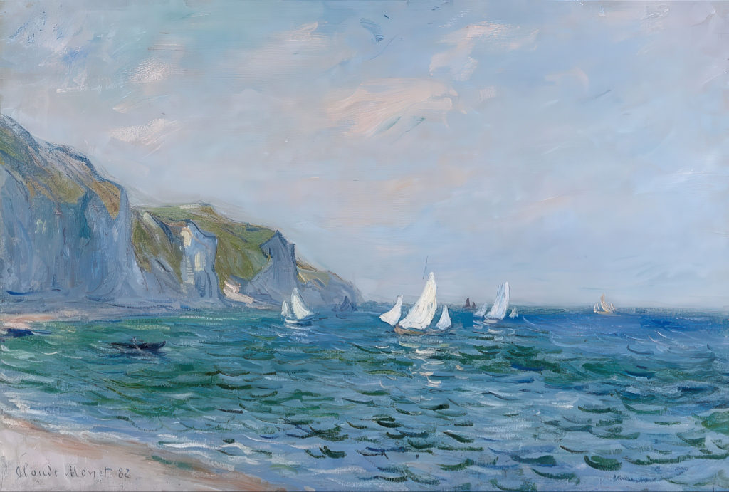 Falaises et Voiliers à Pourville Claude Monet